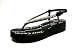 Juicy Couture Cecilia Crystal Wedge Flip Flop, Black