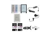 Crazyondigital Kindle DX skin Black + skin Clear + skin Pink + skin Clear + Hard Crystal Case + Auto car charger + home travel charger + 2x Screen protector + Compatible earphone + Complement Crazyondigital fishbone headphone winder
