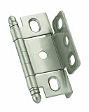 Amerock PK3175TB-G10 Hinge Full Inset Full Wrap Ball Tip Satin Nickel, 3 4-Inch Door Thickness