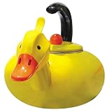  : Animal Kettle 3 Quart Whistling Enamel on Steel Duck Teakettle