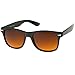 zeroUV - Classic Driving Blue Blocking Amber Tinted Lens Horn Rimmed Sunglasses 55mm