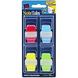 Avery Mini NoteTabs, 1 x 1.5 Inch Round Edge, Assorted Colors, Pack of 40 (16357)