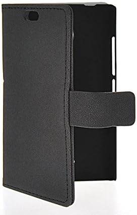 Nokia X2 Dual SIM Case,ONEWIND [Black] BLACK Stone Pattern Wallet With Card Pouch Stand Feature Soft Leather Case Cover For Nokia X2 Dual SIM