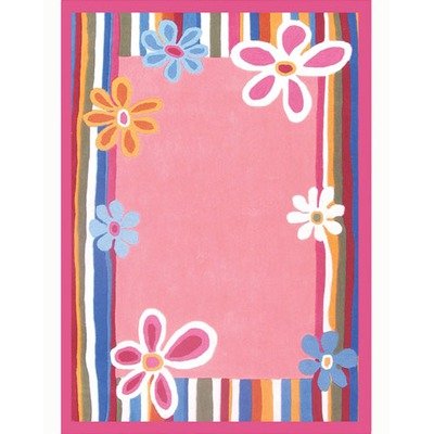 Home Dynamix Kidz Image KI008-231 Polypropylene 4-Feet 11-Inch by 6-Feet 10-Inch Area Rug, Pink