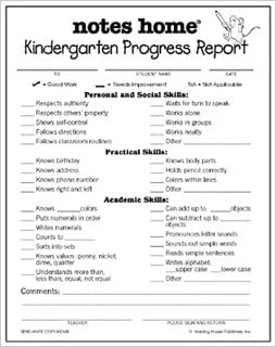Kindergarten Progress Report: 0633445011210: Amazon.com: Books