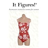 It Figures! Tummy Thinner Collection Heirloom Bandeau Tank Style Swimsuit RETAIL VALUE $101