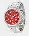 Adee Kaye Large Russian Diver Chronograph Watch With Red Dial