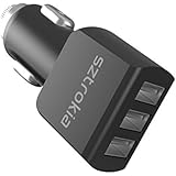 USB Car Charger, Sztrokia Universal 34W 6.8A 3 Ports Quick Car Charger for Apple iPhone 6/ 5s, iPad, Samsung Galaxy, Tablets and More, USB Cigarette Charger with Auto Adapter