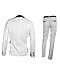 Lanbaosi Men's 1 Button White Dress Suit Jacket and Pants Sets