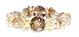 Handmade Amber Crystal and Japanese Glass Bead Stretch Bracelet