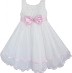 Sunny Fashion Robe Fille Blanc Perle...