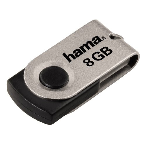 Hama HighSpeed FlashPen Rotate Mini USB-Stick USB 2.0, 8GB, Silber/Schwarz, 100X Preisvergleich