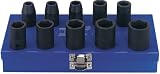 Draper Expert 10 Piece 12 Square Drive Hi torq Metric Impact Socket Set In A Metal Case