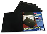 Oxford 29900055BGD Oxford Certificate Holder, Linen Stock, Black, 5 per Pack, Carton of 75 packs