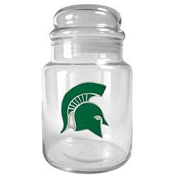 Michigan State Spartans NCAA 31oz Glass Candy Jar - Primary Logo by Great American Products