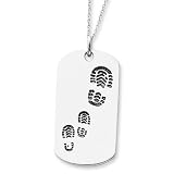 Sterling Silver Dog Tag 18 Inch Necklace