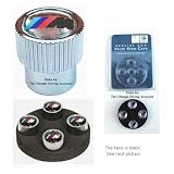 4 BMW Genuine Wheel Tire Valve Stem Caps Cap with M Power Logo 