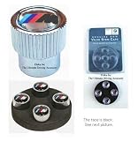 4 BMW Genuine Wheel Tire Valve Stem Caps Cap with M Power Logo
