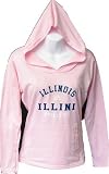 Women's Illinois Fighting Illini 'Spirit Squad' L/S Pink Hooded Tee