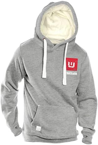 University of Whatever Campus Men hoody - Heavyweight hooded jumper with cosy hood (Heather Grey, M)