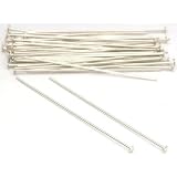 40 Hat Head Pins Sterling Silver 1.5 Pin Jewelry 22 Ga