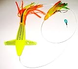 Turbo Tailed Teaser Bird Chartreuse Saltwater Fishiing Lure for Tuna Mahi Wahoo Marlin