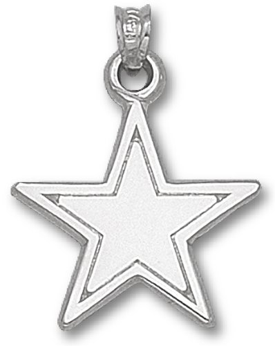 NFL Dallas Cowboys Sterling Silver Star Pendant (5/8-Inch)