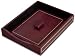 Burgundy Leather 24Kt Gold Tooled Letter Tray w/Lid