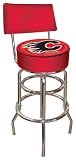 NHL Calgary Flames Padded Bar Stool with Back