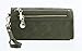 Leiwo Women's Matte PU Leather Double Zipper Coin Purse Card Holder Wallet