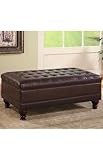 Leather Storage Ottoman Bench by Coaster Furniture
