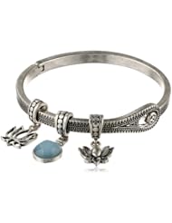 Lucky Brand "Jan14 Indigo Trail Necklace Brc" Lotus Charm Cuff Bracelet