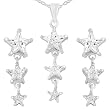 Sterling Silver Cubic Zirconia Star Set