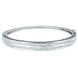Silver Diamond Bangle Bracelet (0.50 cttw, I-J Color, I2-I3 Clarity)