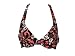 Coco Reef Bra Size Swimwear Bikini Top Brown with Pink Flower Print