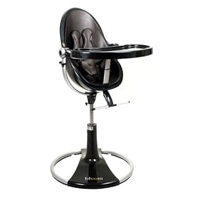 Bloom Fresco Loft Contemporary Baby Highchair (Ebony with Henna Brown Leatherette Liner)