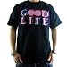 GOOD LIFE ���åɥ饤�� S/S T����� �饹�� �ͥ��� ���� TEE �֥�å�/�ѡ��ץ�