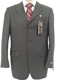 Caravelli Mens SB 3 Button Solid Charcoal Gray Suit - Size 36S