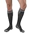 JOBST Sport Knee High 15-20 mmHg Compression Socks, Black/Grey, X-Large