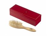 Kent LHS9S Ladies Handmade, Oval, Satinwood Pure White SOFT Bristle Hairbrush in Presentation Box