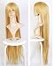 Cosplayland - 110cm straight extra-long Carnival heat-resist Straight Wig - Blonde