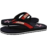 MLB Houston Astros Black-Brick Red Contoured Flip Flops (Medium)