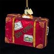 Pack of 8 Novelty Glass Traveler's Suitcase "Bon Voyage" Christmas Ornaments