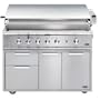 DCS : BGB48BQARL 48 Gas Grill on Cart, 4-25,000 BTU Burners, Heavy-Duty Rotisserie Motor - LP