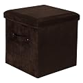Yu Shan Seat Pad Storage Ottoman Brown
