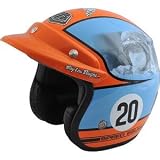 Troy Lee Designs Steve McQueen LE Open Face Helmet - Large/Blue/Orange