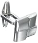 Kenneth Cole REACTION Men's Windy Cufflinks, Satin/Polished Nickel