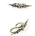 HuaYang Vintage Cool Bat Wing Two / Double Finger Stretch Adjustable Ring(Silver)