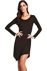 Cotton/Knit Long Sleeves Party Dress 
