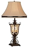 Possini Glass Urn Night Light Table Lamp with Gallery Shade Possini Glass Urn Night Light Table Lamp with Gallery Shade